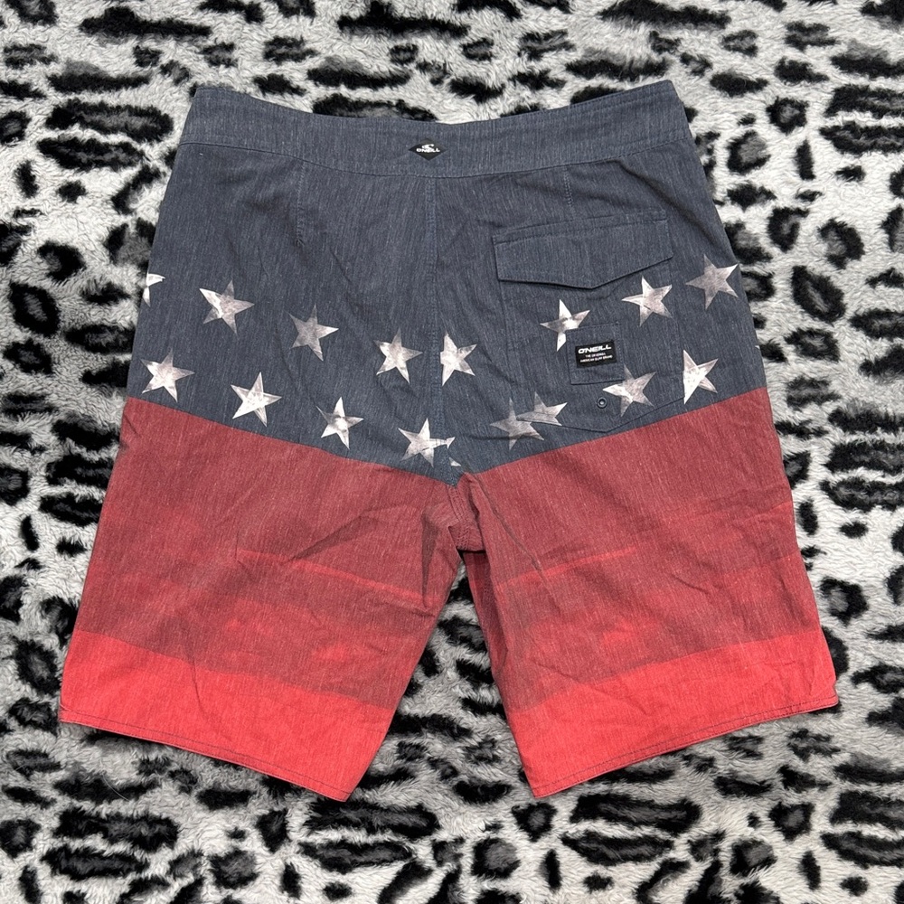O'Neill Men's Patriotic Red and Navy Board Shorts - Picture 6 of 6
